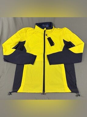 Greyson Golf Jacket Trailwolf Colorblock Medium Maltese Blaze Nylon MSRP $190